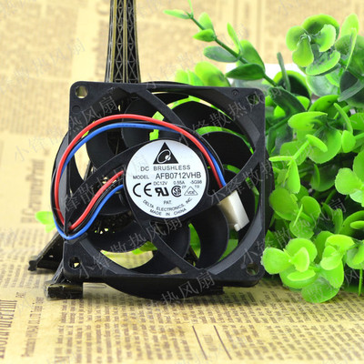 台达 AFB0712VHB 0.55A 7015 7CM  12V 4针PWM 热敏温控 散热风扇