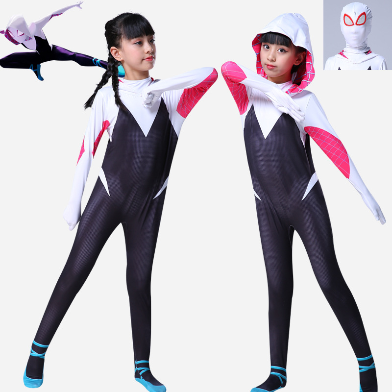 六一儿童节Spider-Man格温女蜘蛛侠cos衣服紧身衣 蜘蛛侠成人服装|ruв категории Женская одежда, костюм/национальная одежда/театр костюм, национальная одежда/этап погрузки - от Buy2taobao.com для оказания профессиональной услуги покупки агента Taobao