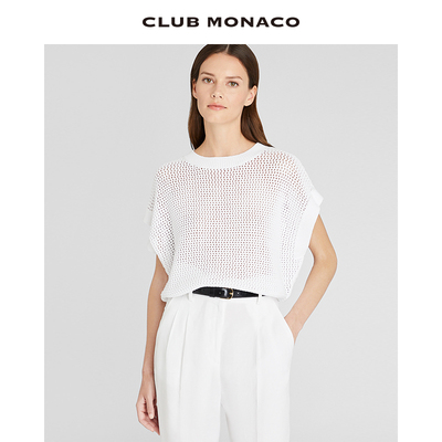 CLUB MONACO女装镂空蝙蝠袖休闲波西米亚罩衫