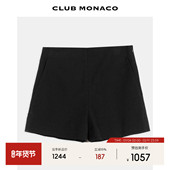 CLUB 简约高腰休闲短裤 MONACO女士早秋宽松显瘦百搭通勤时尚 热裤