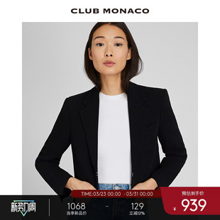 短外套 醋酸立体剪裁职业上班西装 CLUB MONACO女装
