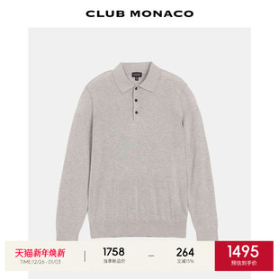 POLO衫 CLUB 翻领桑蚕丝山羊绒长袖 经典 针织毛衣 MONACO男士