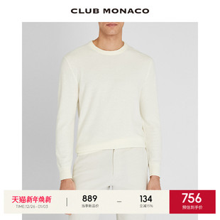 圆领宽松休闲简约针织衫 棉薄款 MONACO男装 CLUB
