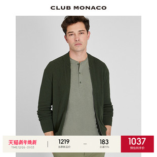 外套 罗纹休闲潮流拉链毛衣针织开衫 CLUB MONACO男装