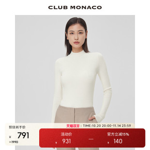 半高领针织衫 美丽诺细羊毛修身 毛衣 MONACO女装 CLUB