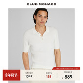 CLUB POLO针织衫 MONACO男装 翻领绞花复古休闲短袖