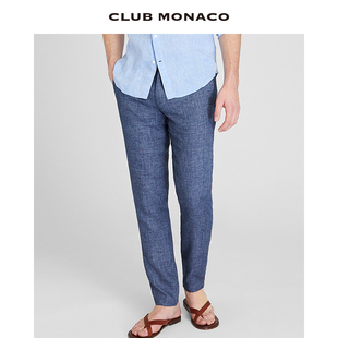 透气亚麻混纺度假休闲锥形裤 MONACO男装 CLUB