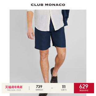 透气亚麻慵懒简约短裤 CLUB MONACO男装