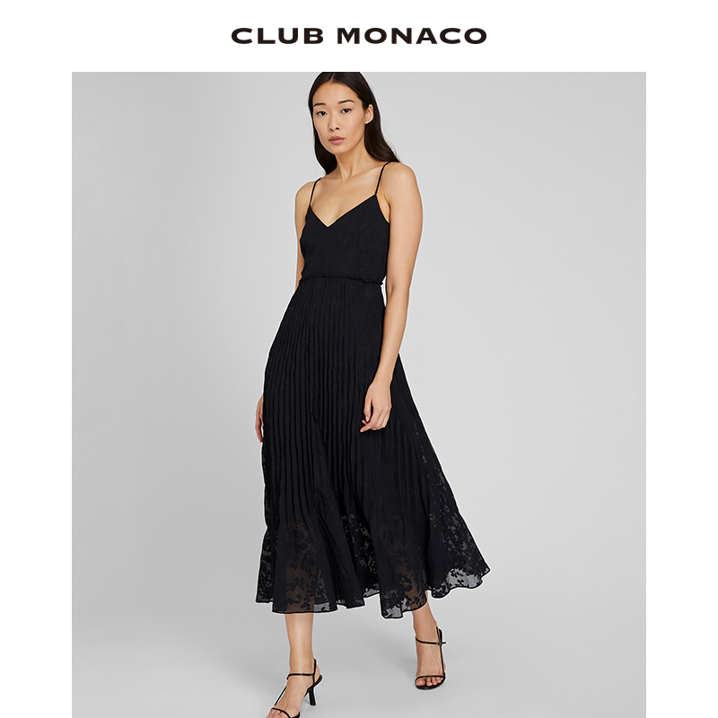CLUBMONACO华丽刺绣吊带连衣裙