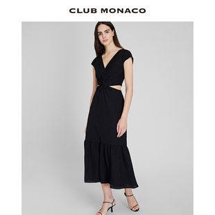 MONACO女装 性感扭结露腰连衣裙 CLUB 明星同款