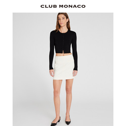CLUB MONACO女装A字高腰通勤气质半身西装短裙