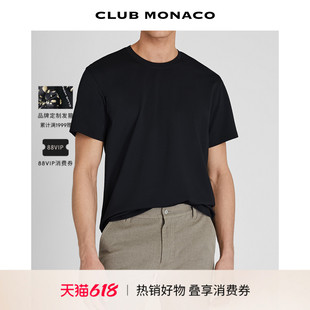 CLUB MONACO男士圆领简约纯色基础款休闲舒适短袖T恤