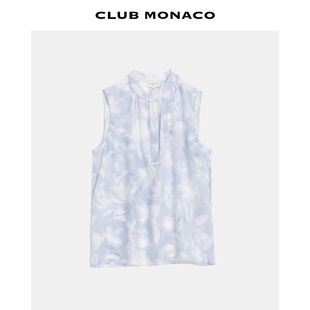 早秋无袖 MONACO女装 100%桑蚕丝 圆领显瘦百搭上衣 CLUB