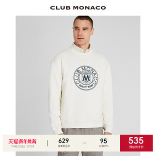 复古休闲卫衣 秋冬重磅纯棉圆领字母LOGO美式 CLUB MONACO男装