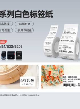 【B系列白色】精臣B1/B21/B203/B3S/B31服装吊牌价格标签机打印纸