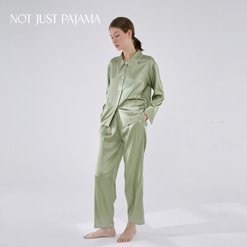 Not Just Pajama仲夏积云系列 100%重磅真丝睡衣女款桑蚕丝家居服