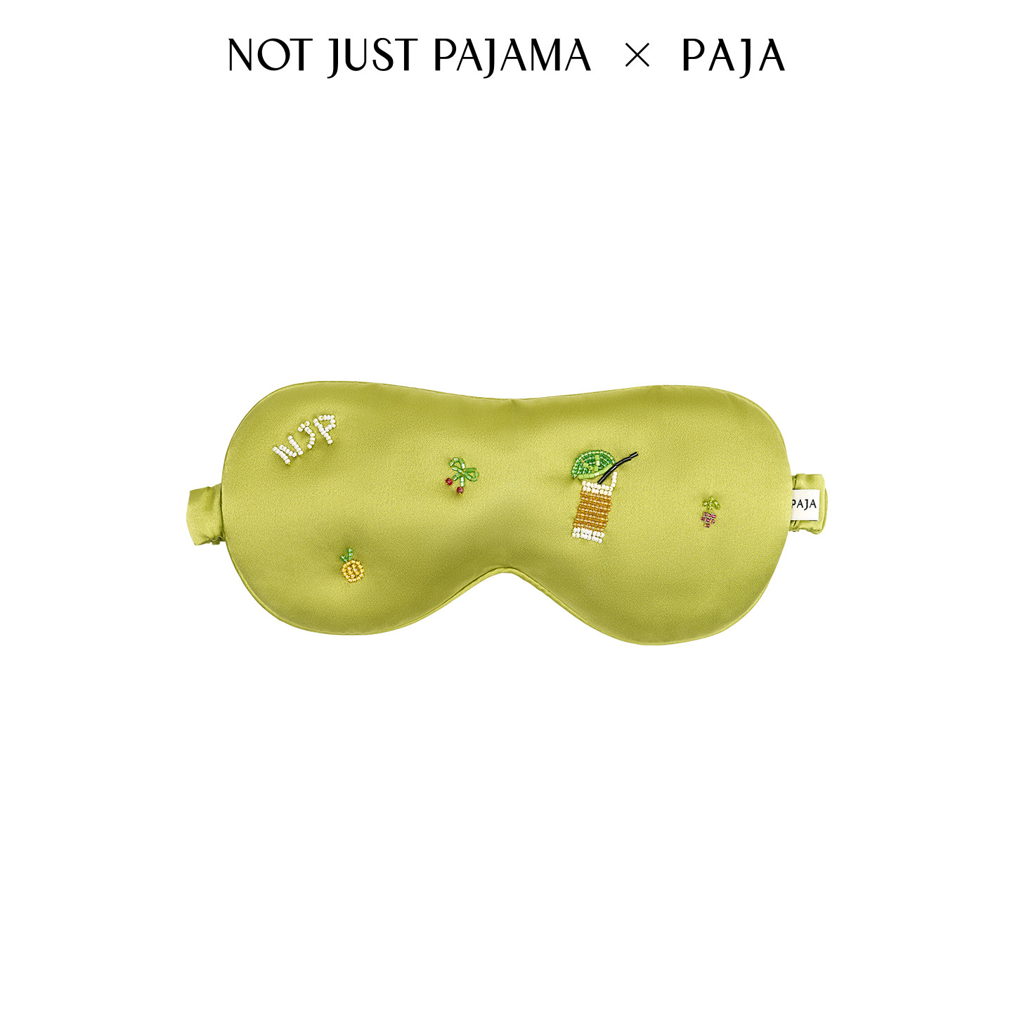 Not Just Pajama真丝眼罩夏日串珠100%桑蚕丝遮光旅行舒适透气