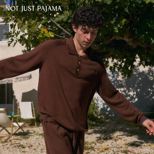 针织上衣长裤 Not 牧场bubu小羊真丝羊毛撞色男女同款 Pajama Just