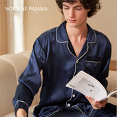 Not 重磅真丝睡衣男家居服100%桑蚕丝套装 Just Pajama