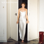 Pajama Not Just 托斯卡纳玫瑰真丝睡裙斜裁吊带连衣裙新娘晨袍