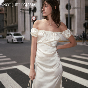 Silks The Not 一字肩长款 Pajama City真丝 连衣裙婚礼裙 Just