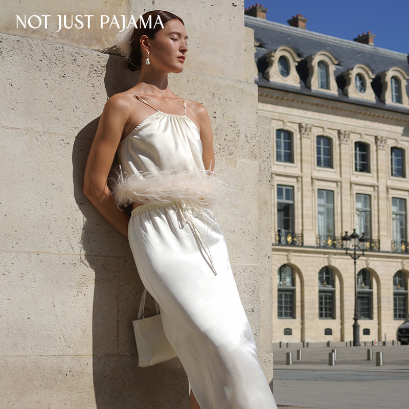 NJP真丝开叉半裙22姆米