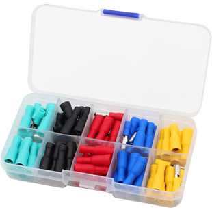 子弹头公母电线对接连接器快速冷压接线端子可插拔对接头铜端50套