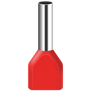 TE管型预绝缘端子双线欧式针型管状冷压接线端针形压线铜管100只