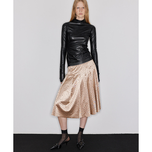 Faux Embroidered Leather EVENT黑色绣花环保皮革帽衫 WEARABLE