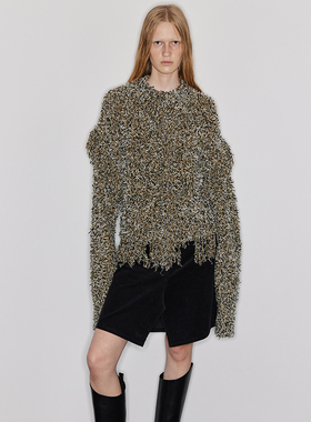 WEARABLE EVENT COLORFUR混色流苏套头  COLORFUR Fringed Sweate