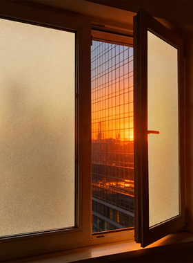 GANI/简一玻璃贴纸透光不透明卫生间窗户防窥视静电纯膜砂CArt301