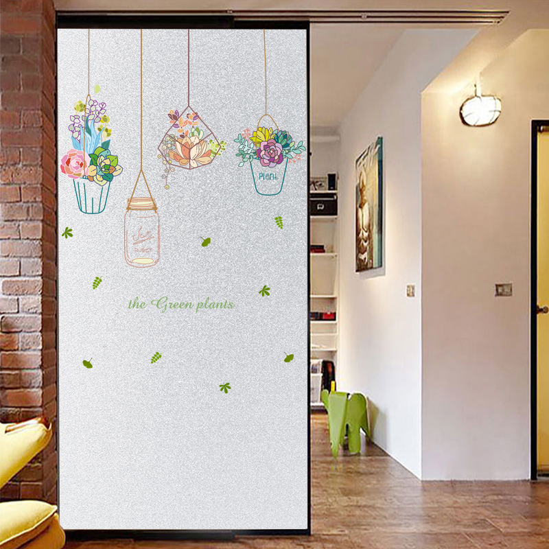 窗户玻璃贴纸自粘防走光透光不透明磨砂防窥视浴室窗花卫生间贴膜