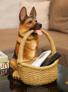 玄关入户放钥匙收纳摆件创意狗客厅茶几零食杂物置物电视柜装饰品