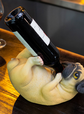 2021年新款红酒架摆件客厅酒柜装饰品摆设创意个性动物桌面酒瓶架