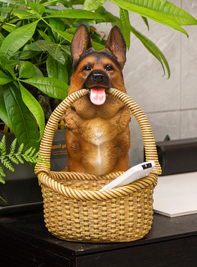 玄关入户放钥匙收纳摆件创意狗客厅茶几零食杂物置物电视柜装饰品