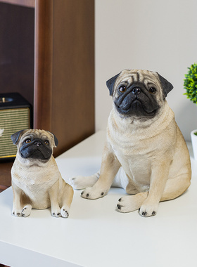 家居饰品创意欧式客厅装饰品摆件彷真狗玄关酒柜电视柜工艺品摆设