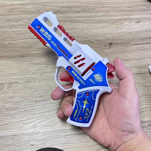 全金属打响砸炮枪儿童玩具枪仿左轮手枪纸炮枪1:2.05不可发射模型