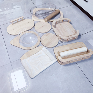 DIY实木猫爬架配件猫抓柱替换柱窝通天柱瞭望台太空舱板底板跳台