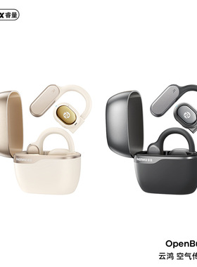 REMAX睿量云鸿空气传导双麦ENC降噪挂耳式不痛无线5.3蓝牙耳机P1