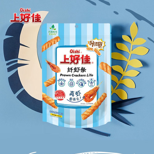 上好佳纤虾条60g/袋休闲零食