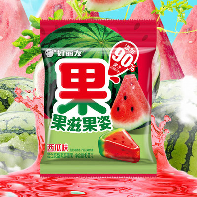 好丽友西瓜味软糖60g果滋果姿