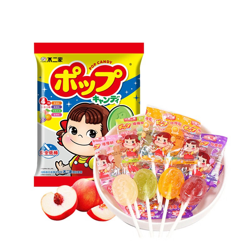 不二家棒棒糖水果味8支装