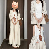 洋装 子女装 夏季 2025新款 国风套装 式 新中式 长裙高级感 早秋穿搭衬衫