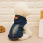 Chó Teddy Bear Bear Pet Quần áo Chó con Chó và Chó Áo vest giản dị Áo khoác đẹp trai Mùa xuân và mùa thu Quần áo denim mùa xuân - Quần áo & phụ kiện thú cưng áo tết cho chó