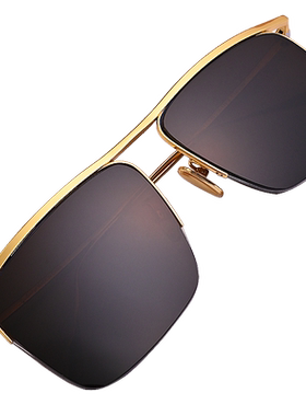 新款水晶眼镜半框拉丝太阳镜