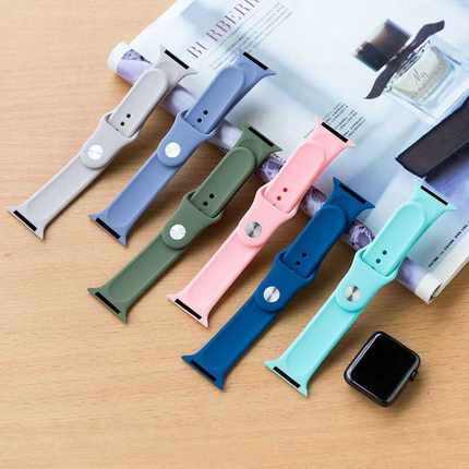 经典硅胶纯色表带35MM适用iwatch华强北智能手表智能手环通用
