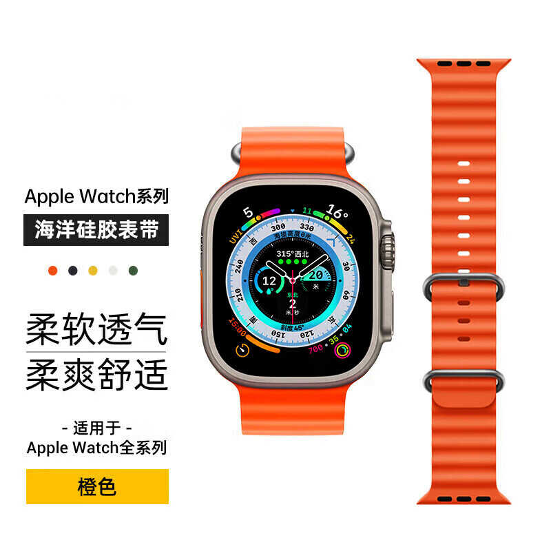 35MM接口硅胶海洋表带