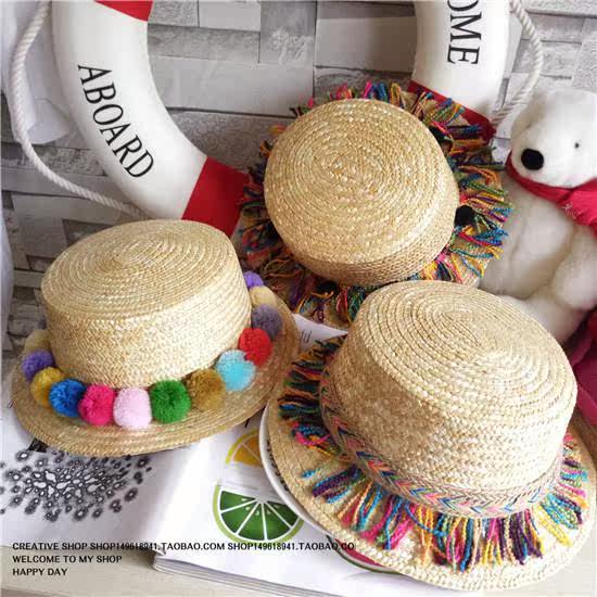 children Hair ball style lovely Parenting on vacation leisure time Popularity Pellet Straw hat style Straw hat style Hawaiiin the Accessories/Leather belt/Hat/Muffler , Hat  category - from Buy2taobao.com to provide professional Taobao agent buy service