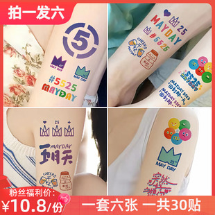 五月天5525演唱会纹身贴闪粉脸贴阿信明星回到那一天到你诺亚方舟