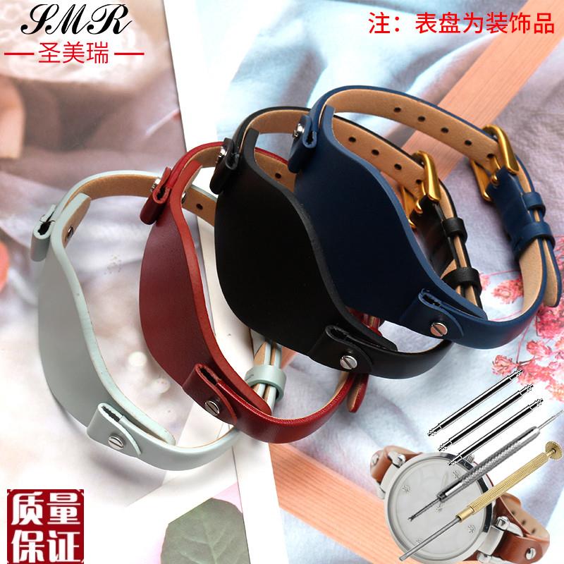 小尺寸女士真皮手表带适配化石ES3077ECS2830ES3262ES3060皮表带
